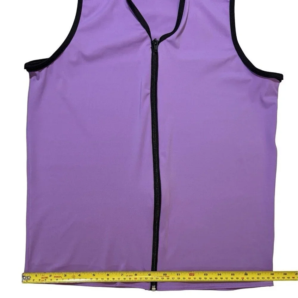 WEISSMAN Unisex Lavender Hooded Dance Vest Size XLC Zipper Hip Hop Costume NEW‎